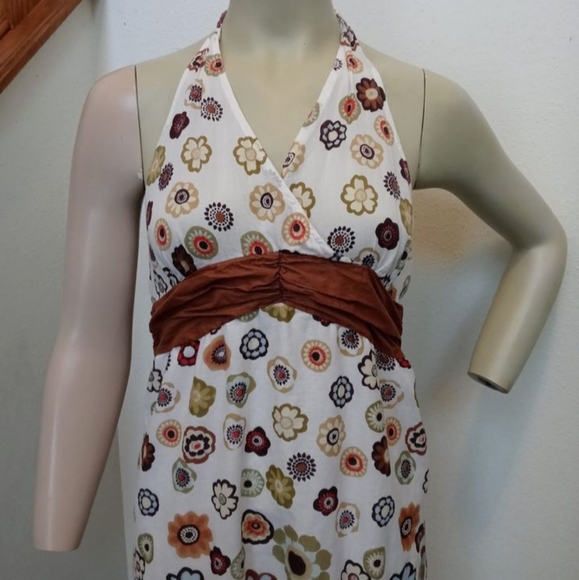 Vanity Size M Floral Halter Top Dress - Picture 6 of 7